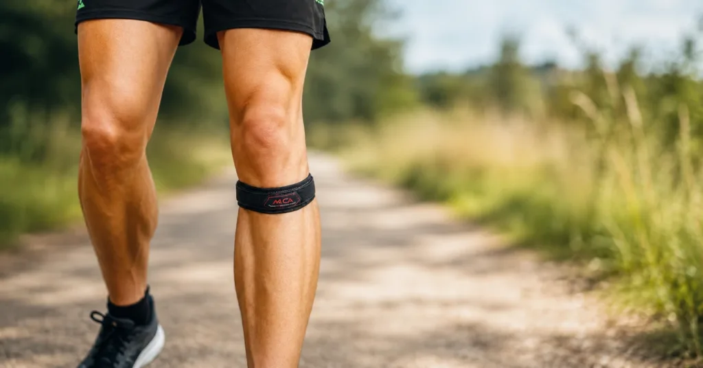 Läuferknie mit Patella-Bandage — Aufbautraining nach Knieschmerzen beim Laufen